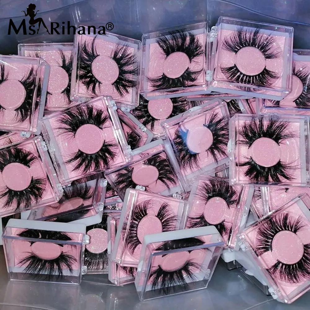 Mink-Vipper, Engros Sælger Makeup Falske Øjenvipper I Bulk Lash Emballage Kasser Dramatiske 5D Mink Vipper Bulk Mink Øjenvipper 25mm