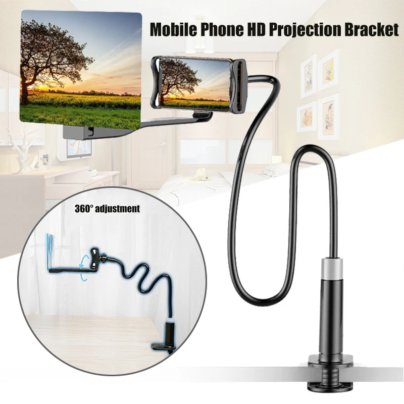 Mobiltelefon High Definition Projektion Beslag Justerbar Fleksibel Alle Vinkler Telefonen, Tablet-Holder 3D HD-Skærm Lup