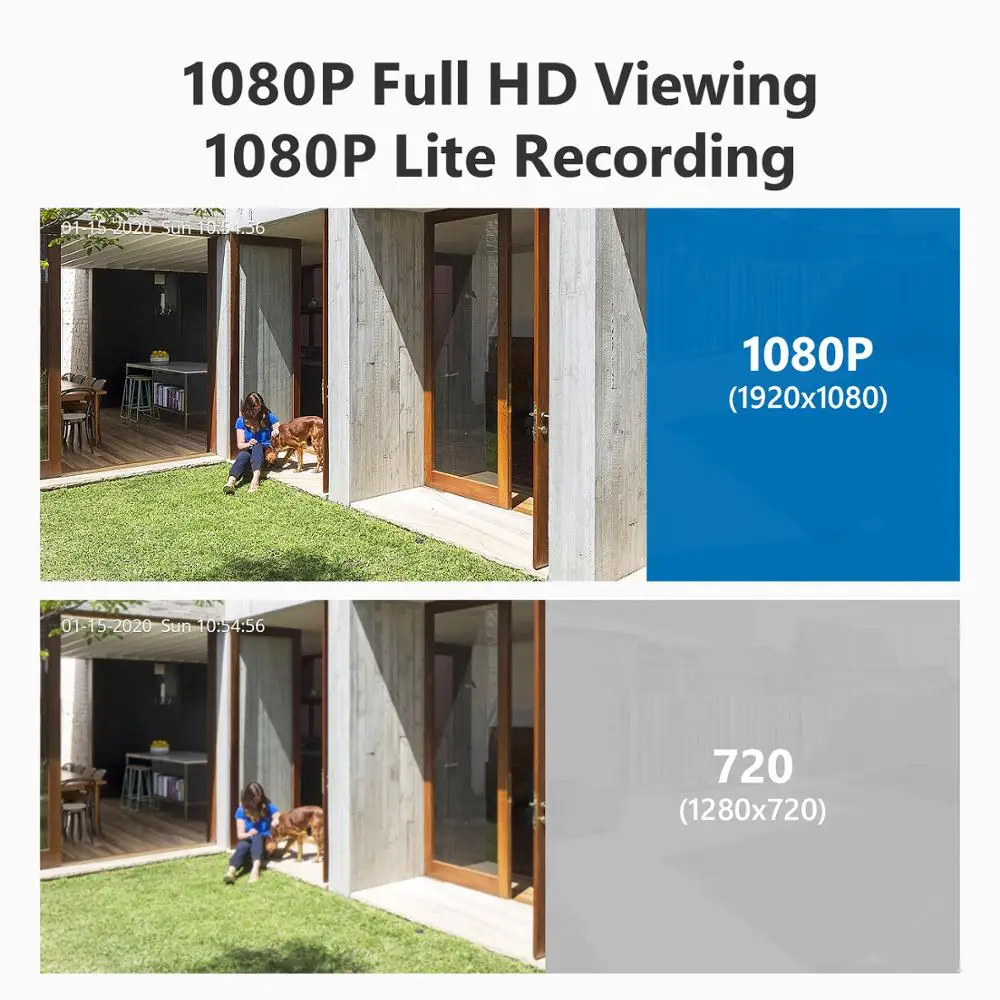 SANNCE 16CH CCTV sikkerhedssystem HD 1080P DVR 12PCS 1920*1080P IR Udendørs Kameraer 2,0 MP Videoovervågning Kit Sort Farve