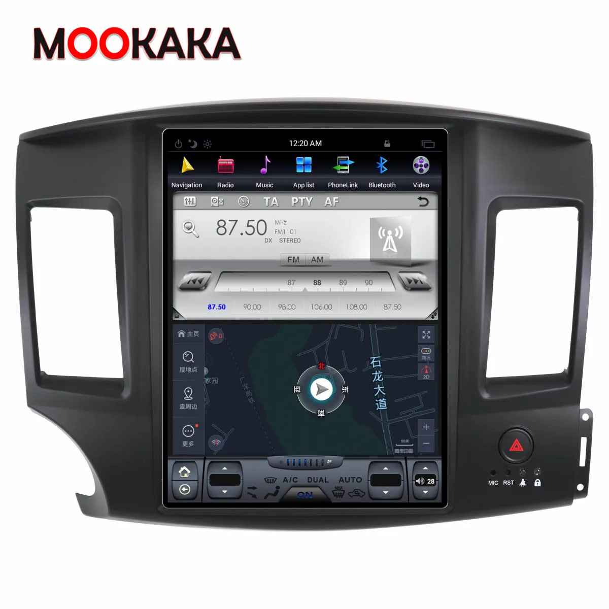 Tesla Android-9 Bil-Radio For Mitsubishi Lancer 2007-2017 Car Multimedia-1-DIN GPS-Navigation, Stereo Autoradio DVD-Afspiller IPS