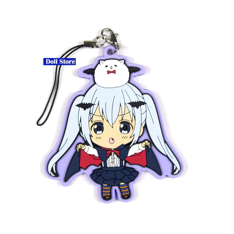 Er den for en kanin Originale Japanske anime figur gummi mobiltelefon charms/nøgle kæde/rem D258