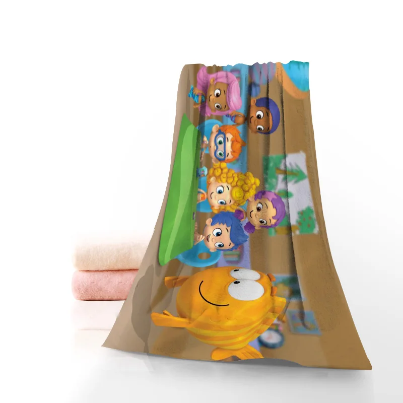 Brugerdefineret Animationsfilm Bubble Guppies Håndklæde Trykt Bomuld Face/Håndklæder Microfiber Stof Til Børn, Mænd, Kvinder Brusebad Håndklæder