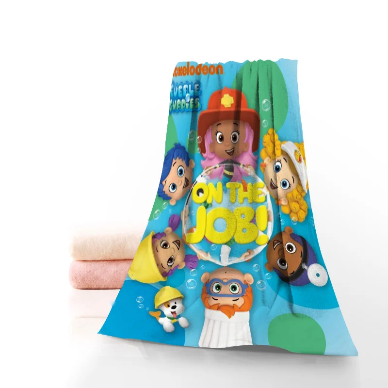 Brugerdefineret Animationsfilm Bubble Guppies Håndklæde Trykt Bomuld Face/Håndklæder Microfiber Stof Til Børn, Mænd, Kvinder Brusebad Håndklæder