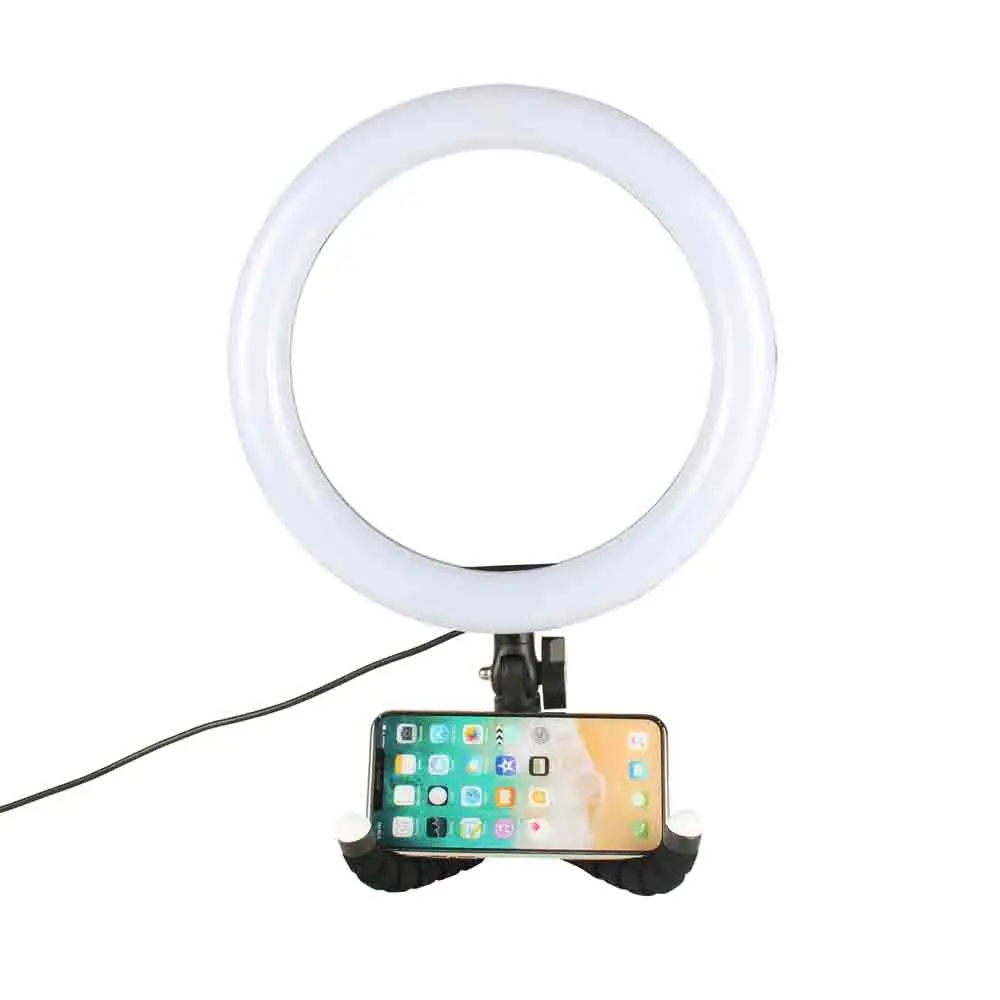 LED Dæmpbar Ring Lys Selfie+Fleksibelt Stativ Mount Video Optagelse Beauty Blog for Smartphone Mirrorless DSLR, Sony, Nikon, Canon,