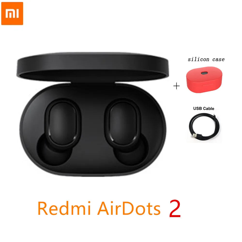 NYE Originale Xiaomi Redmi Airdots 2 Ægte Trådløs Bluetooth-5.0 øretelefon Voice kontrol Med Mikrofon Håndfri sæt Øretelefoner AI-Kontrol