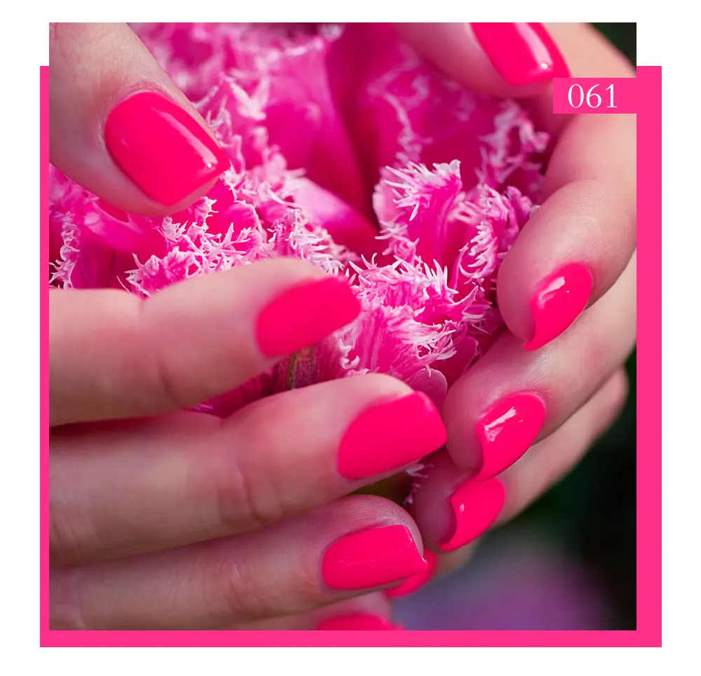 Beautilux Neglen Gel Polish Kit Hot Rose Neon Pink Farve Salon Negle Kunst Gel Lak Masse UV-LED Neglelak 10 ml x 6stk sæt