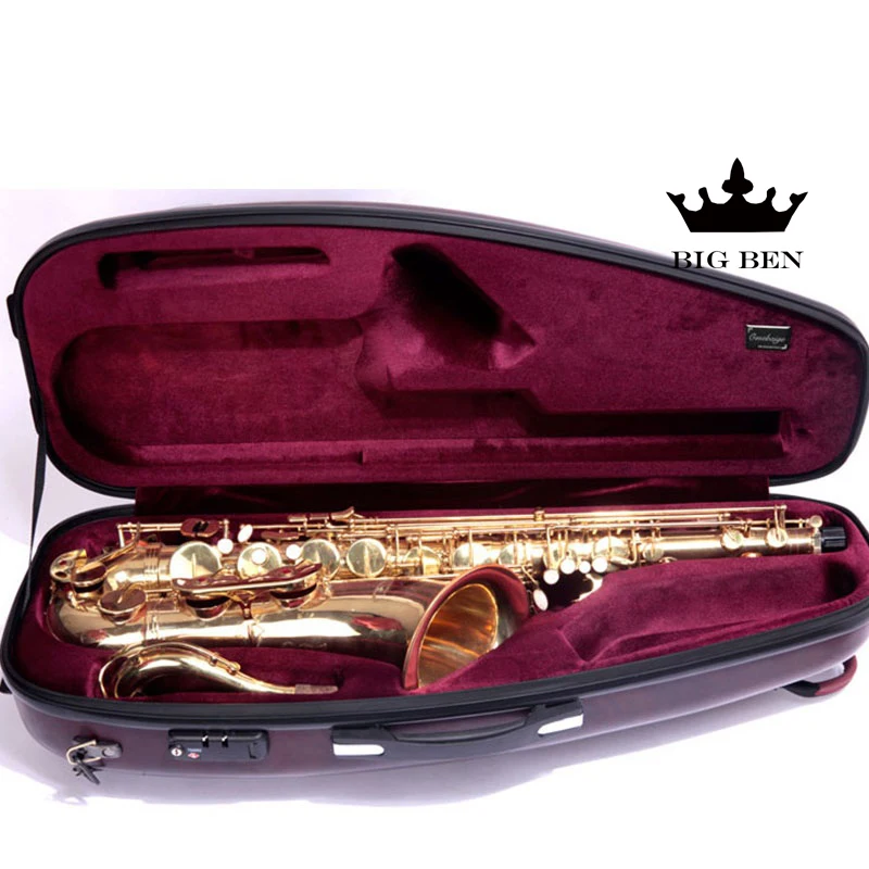 Premium kvalitet bB Tenor Saxofon Tilfælde være Alto SAX taske Lige Rør bB Sopran Saxofon max Buet Rør bB Sopran sax taske