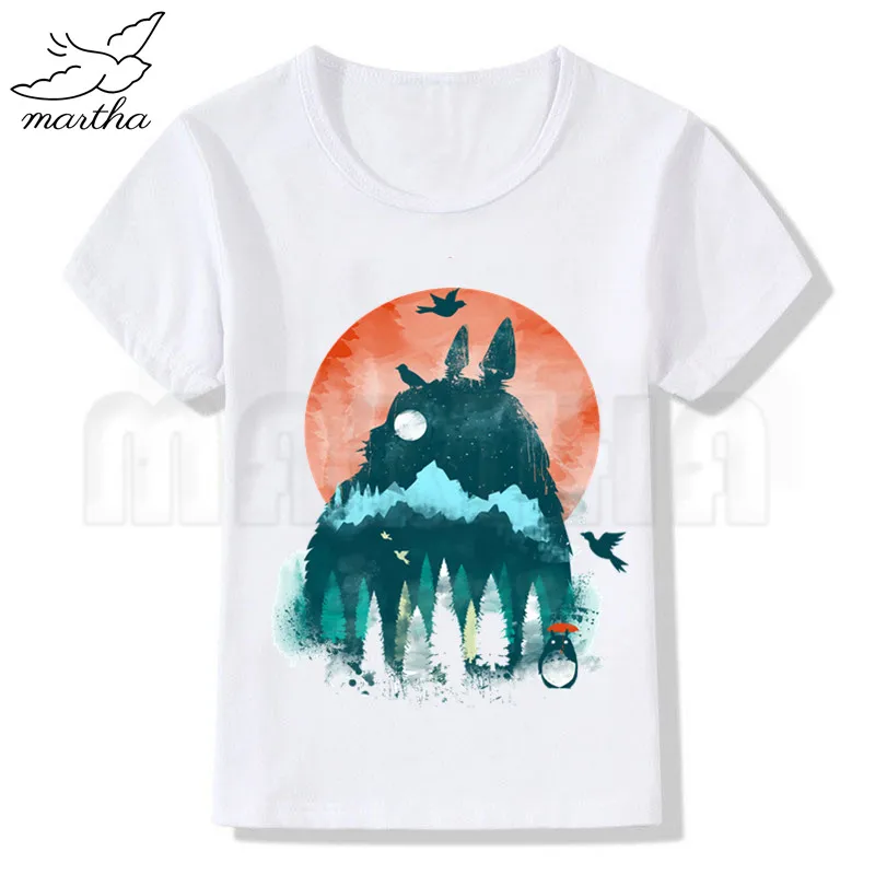 Miyazaki Hayao Kawaii Totoro Japansk Anime Sjove Tshirt Drenge T-Shirts Børn Kortærmet T-Shirt Barn Tees Kids Tøj