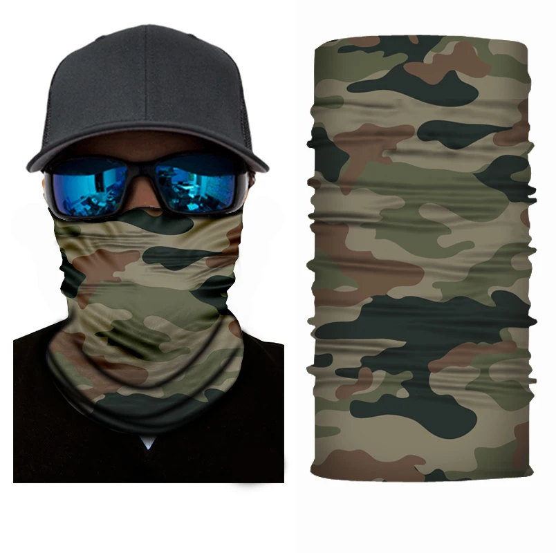 Hær Militære Vandring Tørklæder Polyester Vindtæt halsvarmer Anti UV-Taktiske Camouflage ansigtsskærm Bandana tørklæde Vandring