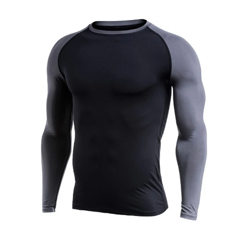 Plus Størrelse Overvægtige Mænd langærmet Trænings-og Komprimering Shirts Elasticitet Sportslige T-shirt Fitnesscentre, der Kører Sportstøj Toppe 5XL 6XL