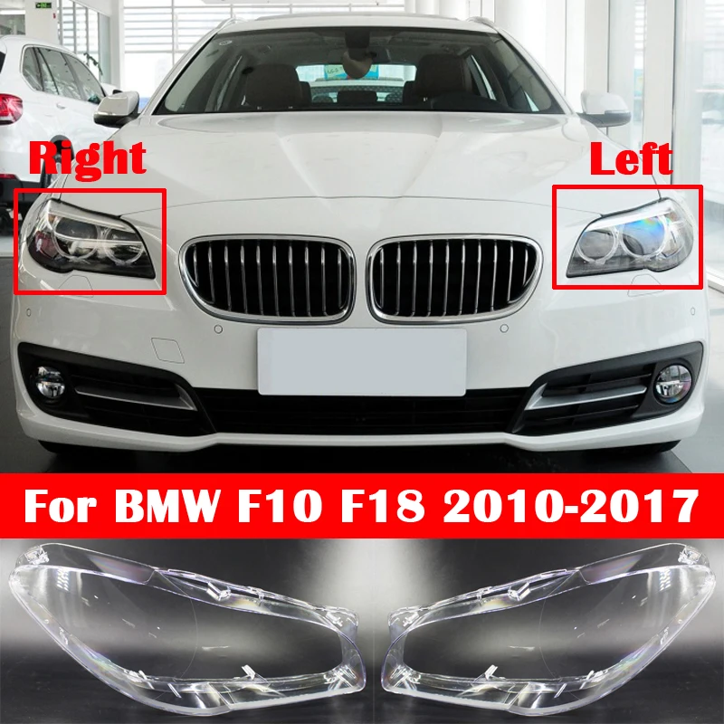 Til BMW 5-Serie F10 F18 528i 530i 535i 2010-2017 Bil Foran Lygten Cover Transparent lampeskærm Linse Sag Lys Caps