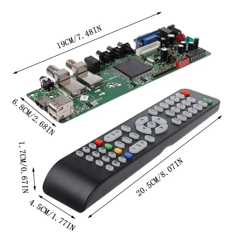 DVB-T2 / DVB-C Digital Signal ATV Maple Driver LCD-Remote Control Board Launcher Universal Dual USB-Medier QT526C V1.1 T. S512.69