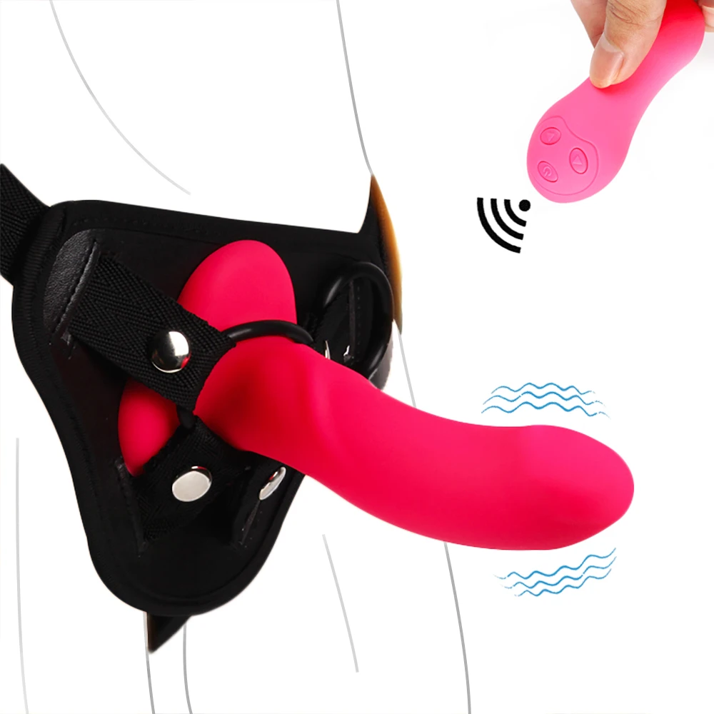 Adult Sex Vibrator 10 Speed Vibrating Strap On Seletøj Dildo Vibrator Trusser for Kvinde Lesbisk Sex Bundet Penis Dildo Sex Bælte