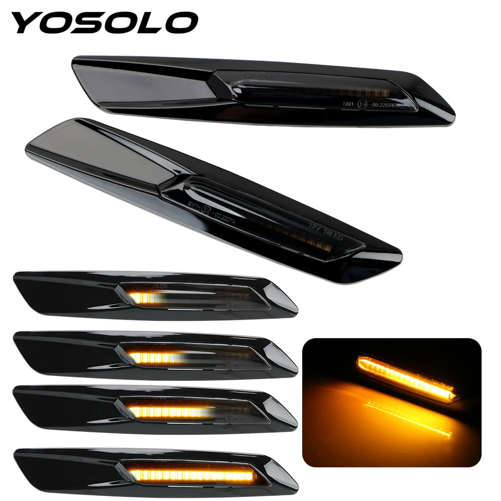YOSOLO Til BMW E60 E61 E81 E82 E88 E90 E91 E92 E93 LED Bil Dynamisk Side Markør Signal Lampe blinklys Lys Blinklys Lys