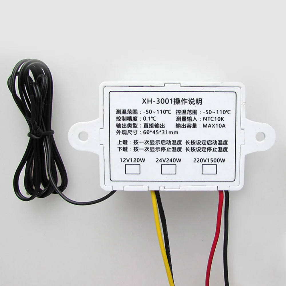 10A Termostat Inkubator Kontrol Mikrocomputer-Probe vejrstation med Digital LED-Termometer Temperatur Controller AC 12/24/220