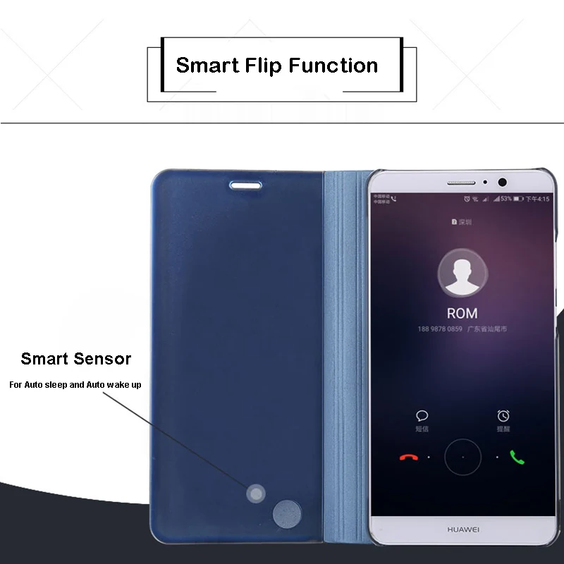 Smart Sag Spejl Clear View Cover Til Huawei Mate 10 9 Pro P10 Plus Smart Flip Case Til Huawei Mate 20 30 Pro P30 Pro Tilfælde Capa
