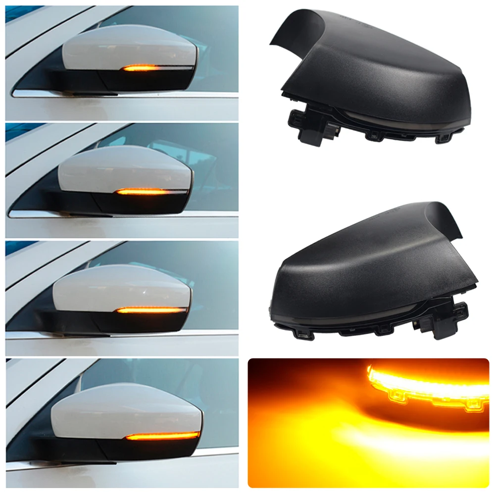 LED Dynamic blinklyset Blinkende Lys For Volkswagen VW Polo MK5 6R 6C 2009 - 2016 2017 Side bakspejlet Indikator Blinker