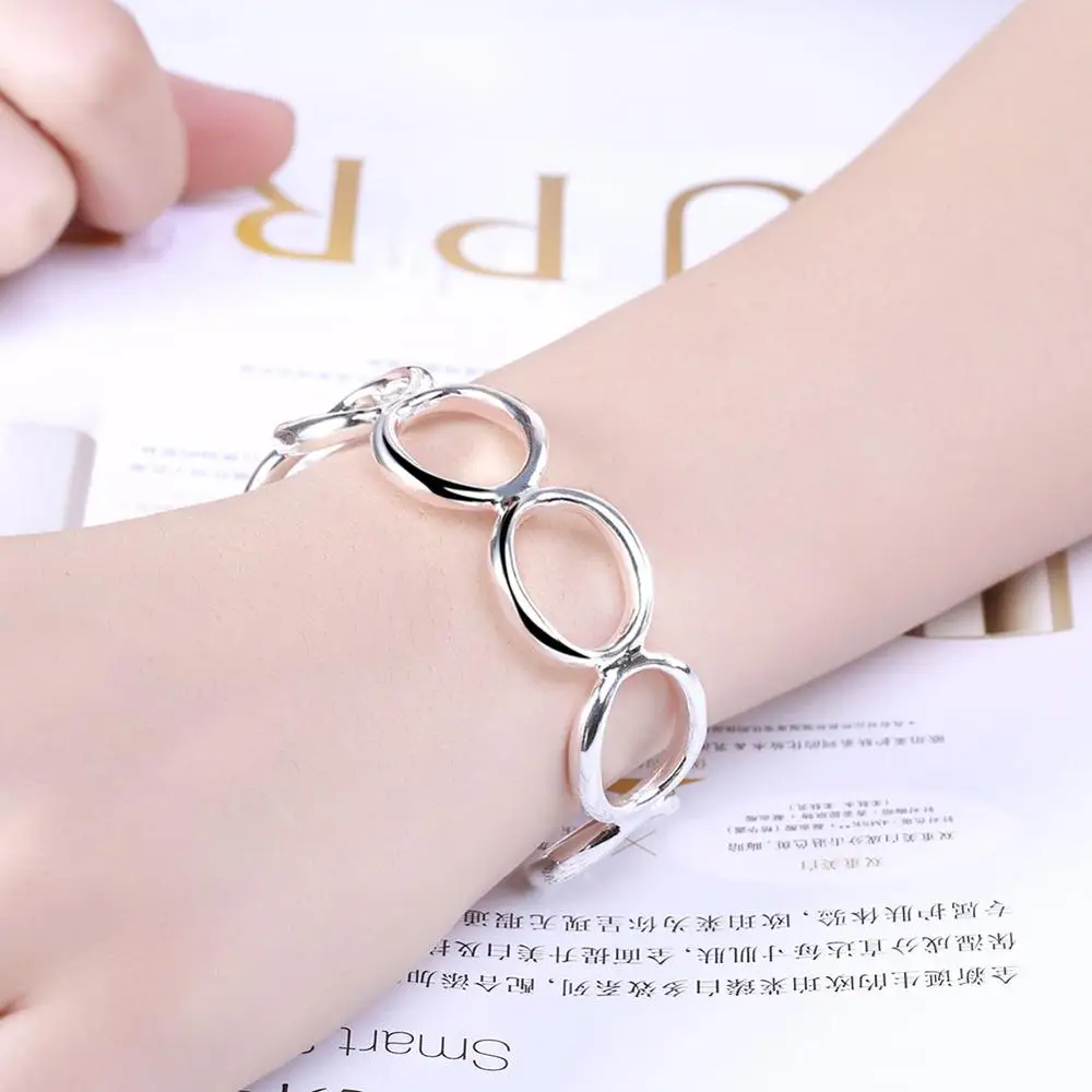 INALIS 7-Ring, Armbånd Til Kvinder, Romantiske Hvide Runde Minimalisme Kvindelige Armbånd Jubilæum Mode Smykker Gave Anbefale