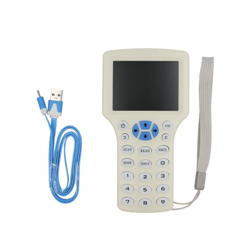 Engelsk RFID NFC-Læser Forfatter Kopimaskine Duplikator IC/ID med USB-Kabel til 125Khz 13,56 Mhz Kort LCD-Skærmen Duplikator