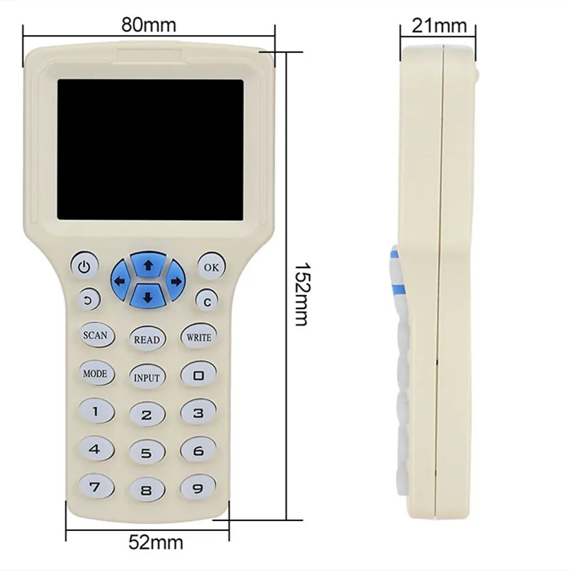 Engelsk RFID NFC-Læser Forfatter Kopimaskine Duplikator IC/ID med USB-Kabel til 125Khz 13,56 Mhz Kort LCD-Skærmen Duplikator