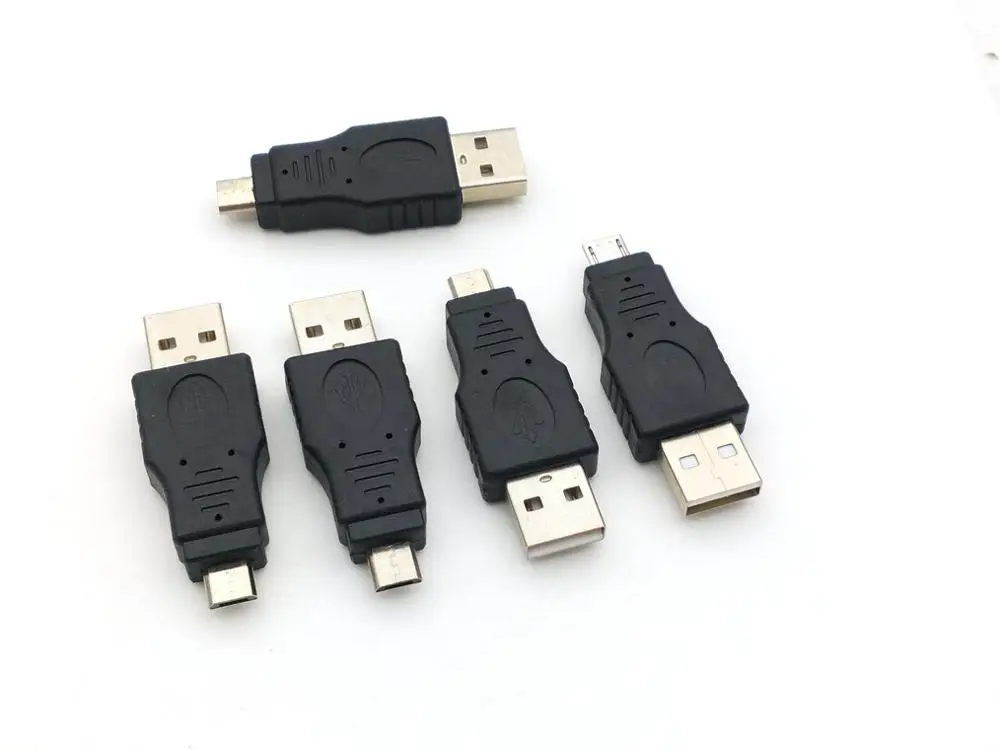 400Pcs USB 2.0 EN Mand til Mikro-USB-5 Pin han Stik Adapter STIK