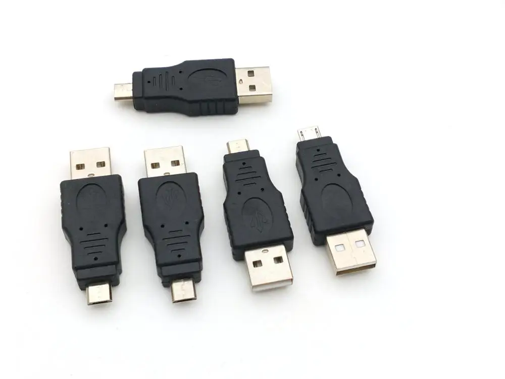 400Pcs USB 2.0 EN Mand til Mikro-USB-5 Pin han Stik Adapter STIK