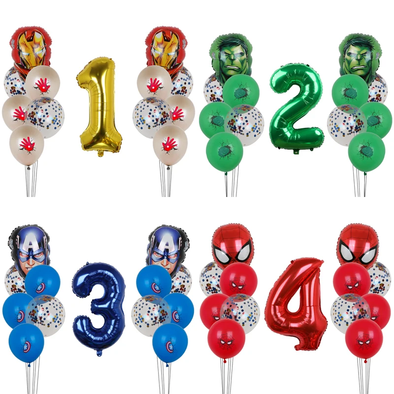 13pcs MARVEL Party Balloner Spider-Man Helten Ballon 32