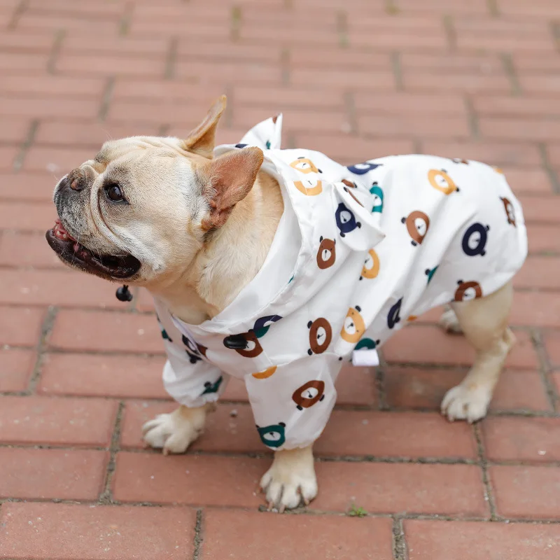 Kæledyr Hund Regnjakke Vandtæt Udendørs Hunde Tøj Chihuahua Fransk Bulldog Mops Hund Regn Frakke Kæledyr Tegnefilm Jakker Pet Supplies