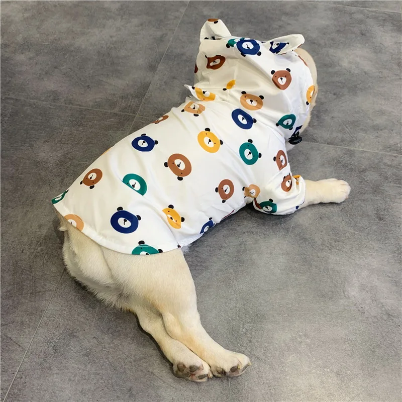 Kæledyr Hund Regnjakke Vandtæt Udendørs Hunde Tøj Chihuahua Fransk Bulldog Mops Hund Regn Frakke Kæledyr Tegnefilm Jakker Pet Supplies