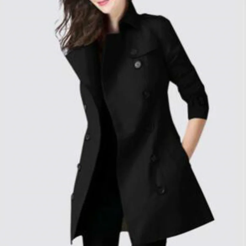 XUXI Efteråret 2020 Kvinder Frakke Fashion langærmet Tynd Vindjakke Casual Streetwear koreanske Kort Dobbelt Breasted Slank FZ3032