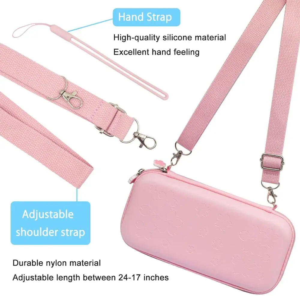 Skifte lite Pink Sakura bæretaske Beskyttende Bundt Taske Vand-Bevis Søde Tommelfinger Greb Skærm Protektor Håndledsrem og Skulder