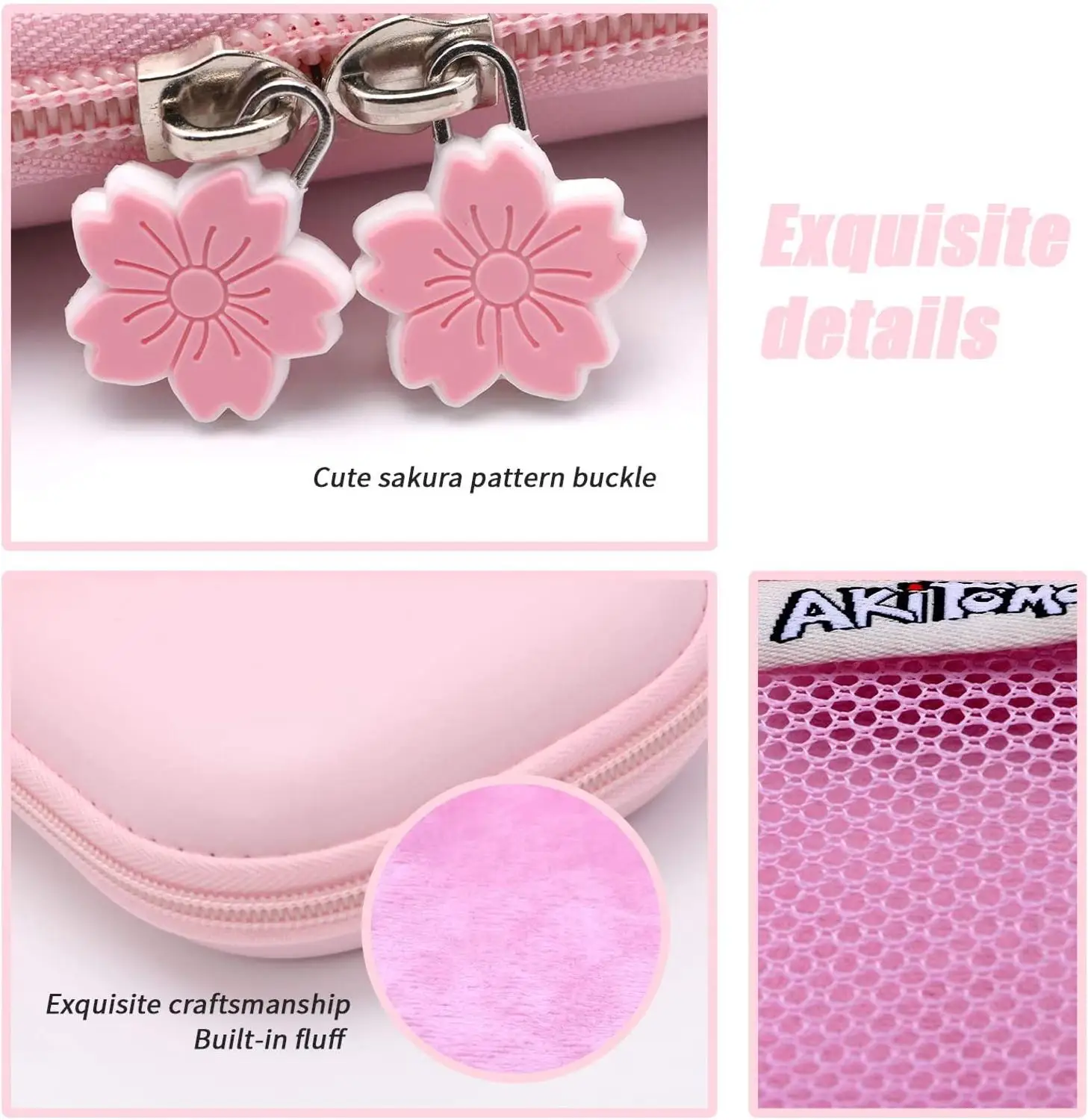 Skifte lite Pink Sakura bæretaske Beskyttende Bundt Taske Vand-Bevis Søde Tommelfinger Greb Skærm Protektor Håndledsrem og Skulder