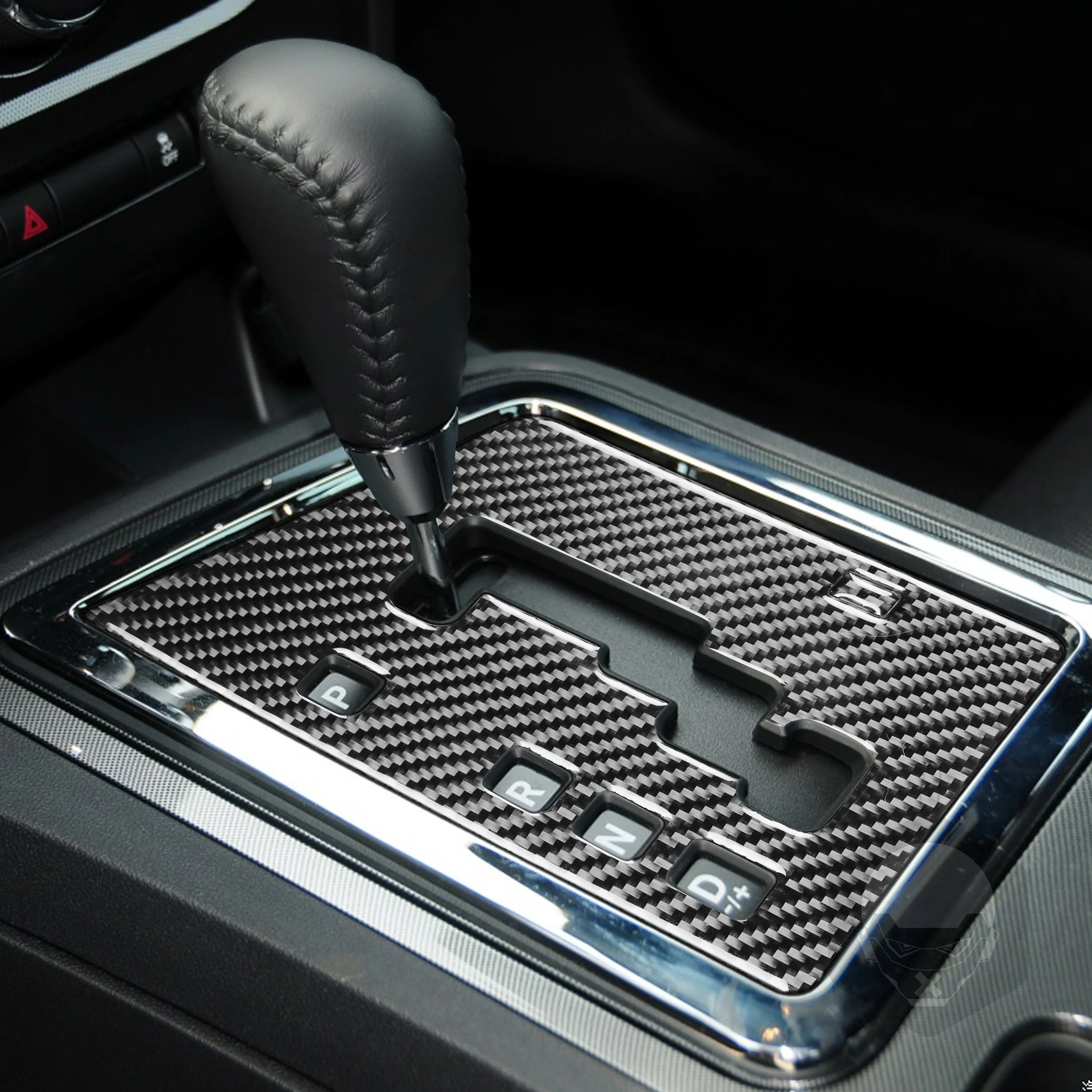 For Dodge Challenger 2008-Carbon Fiber Gear Shift Dække Trim Mærkat Bil Styling Interiør Ændret Tilbehør Kom Hellcats