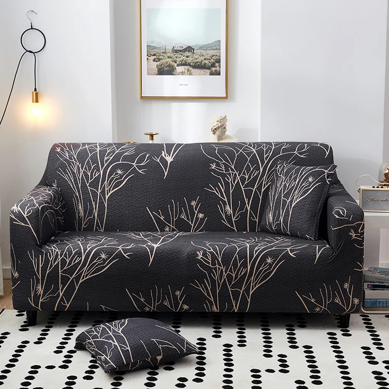 Farverige 1/2/3/4 personers Sofa dække Stramme wrap all inclusive-sectional elastisk sæde sofaen dækker Slipcovers Jul