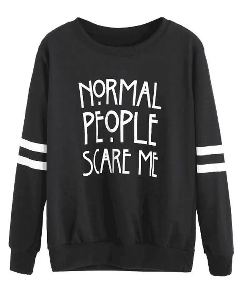 Normale mennesker skræmme mig, Sweatshirts og Hættetrøjer 2019 Kvinder Casual Kawaii Harajuku Mode Punk Piger Tøj Europæiske Toppe koreansk