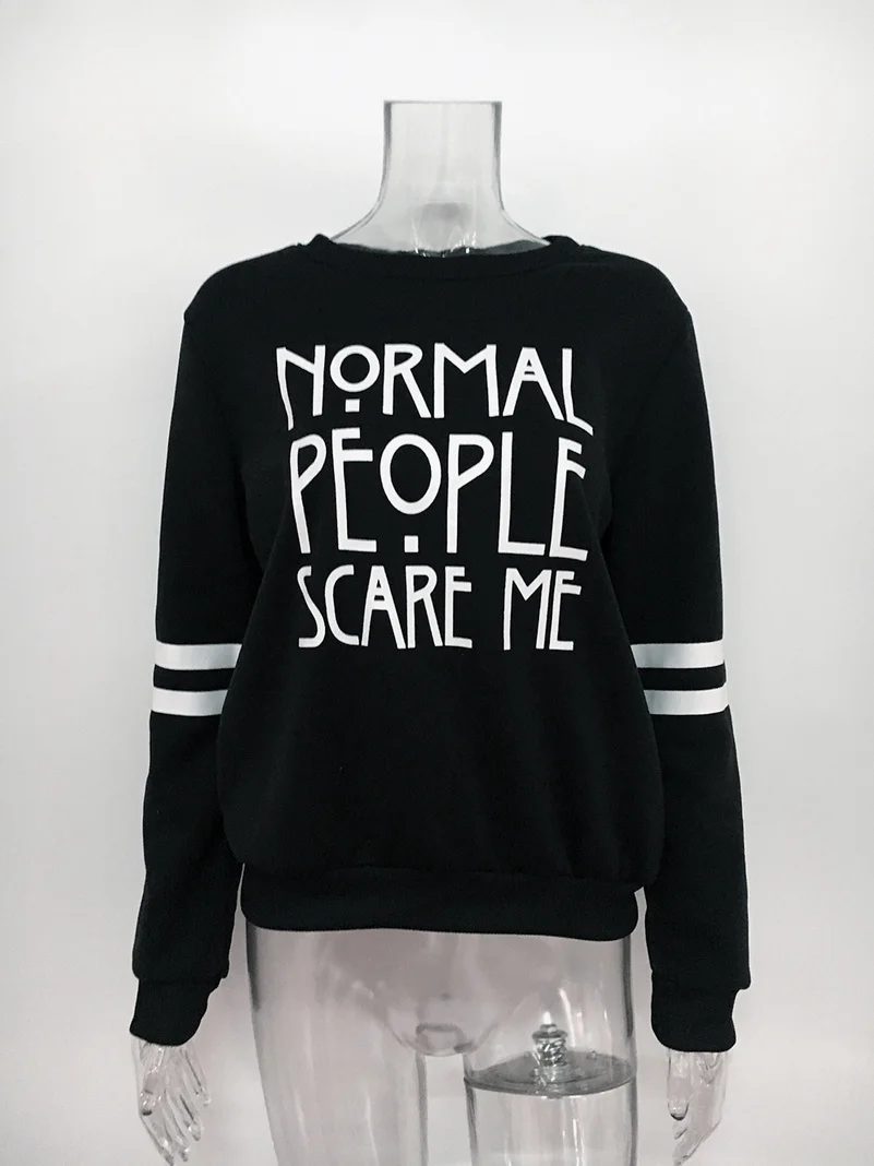 Normale mennesker skræmme mig, Sweatshirts og Hættetrøjer 2019 Kvinder Casual Kawaii Harajuku Mode Punk Piger Tøj Europæiske Toppe koreansk