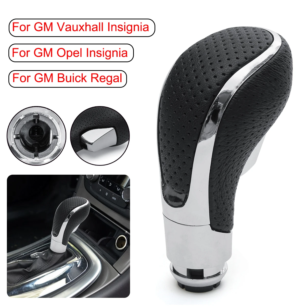 Læder Automatisk Transmission Bil Gear Shift Gearstang Håndtag Knob For Opel Vauxhall GM 13332878,784146,13252053