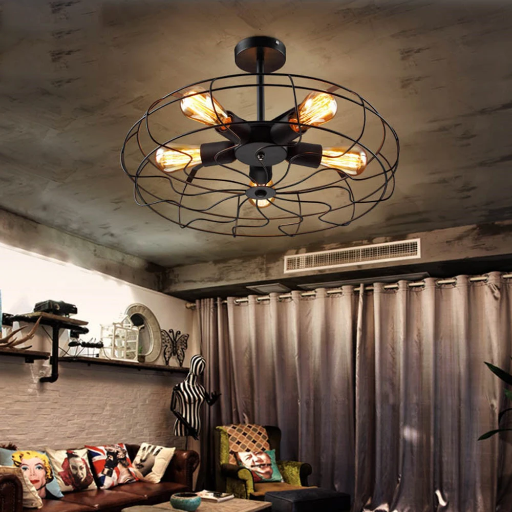 52cm retro loft ventilator fjernbetjening usynlige udtrækkelig fans blad Amerikanske land folde lys Stue, soveværelse indretning