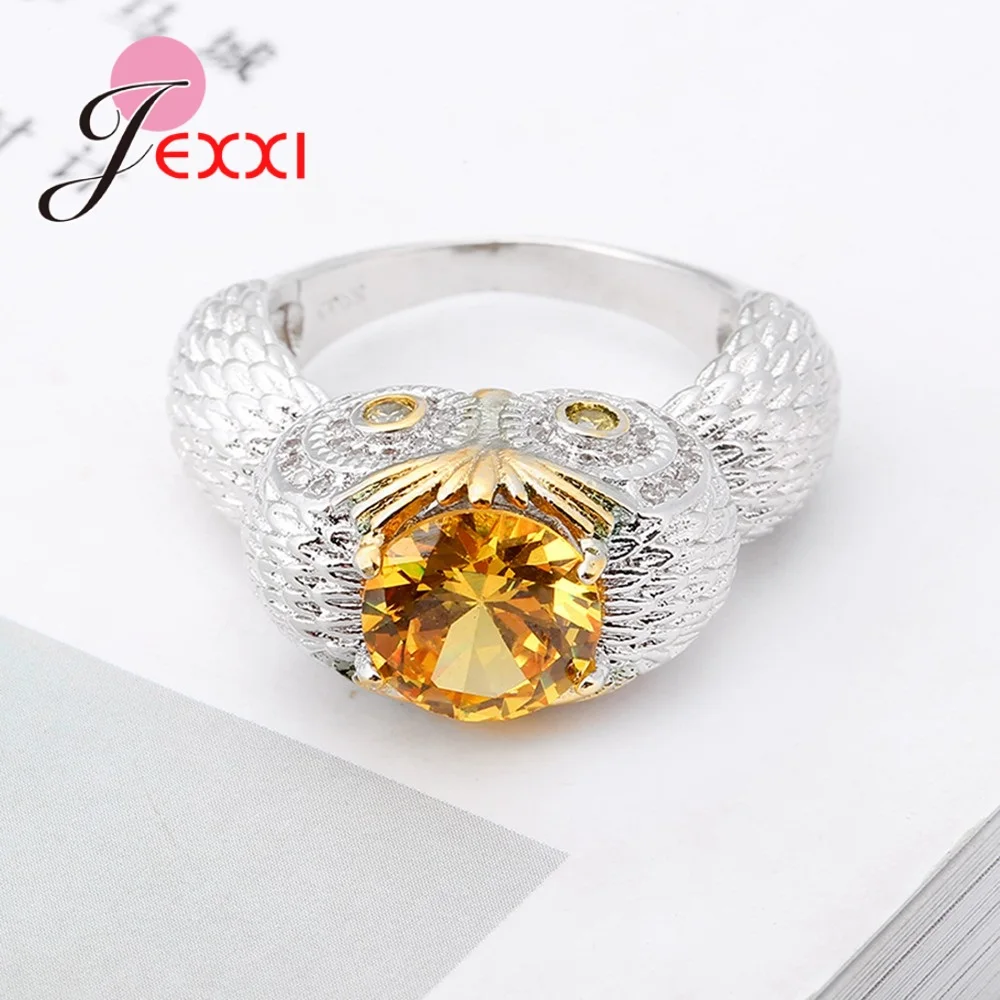 Unikke Dyre-Design Oval, Gul Krystal Bryllup Engagement Ring Luksus 925 Sterling Sølv Ringe For Kvinder Drop Shipping