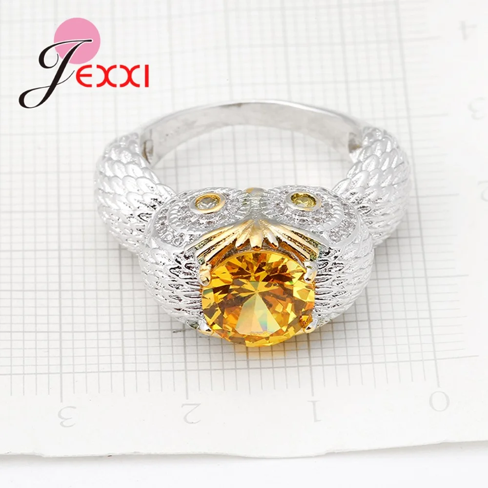 Unikke Dyre-Design Oval, Gul Krystal Bryllup Engagement Ring Luksus 925 Sterling Sølv Ringe For Kvinder Drop Shipping