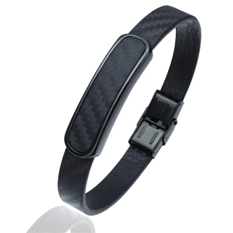 HAWSON Hiphop Stil Microfiber Læder Armbånd med Rustfrit Stål Lås Mænd Smykker Mode Justerbar armbånd Armbånd