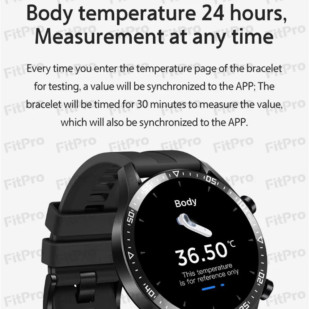 2020 Smart Ur E260 kropstemperatur Mænd Kvinder Vandtæt puls Fitness Tracker Bluetooth Opkald Til Android, IOS Telefon