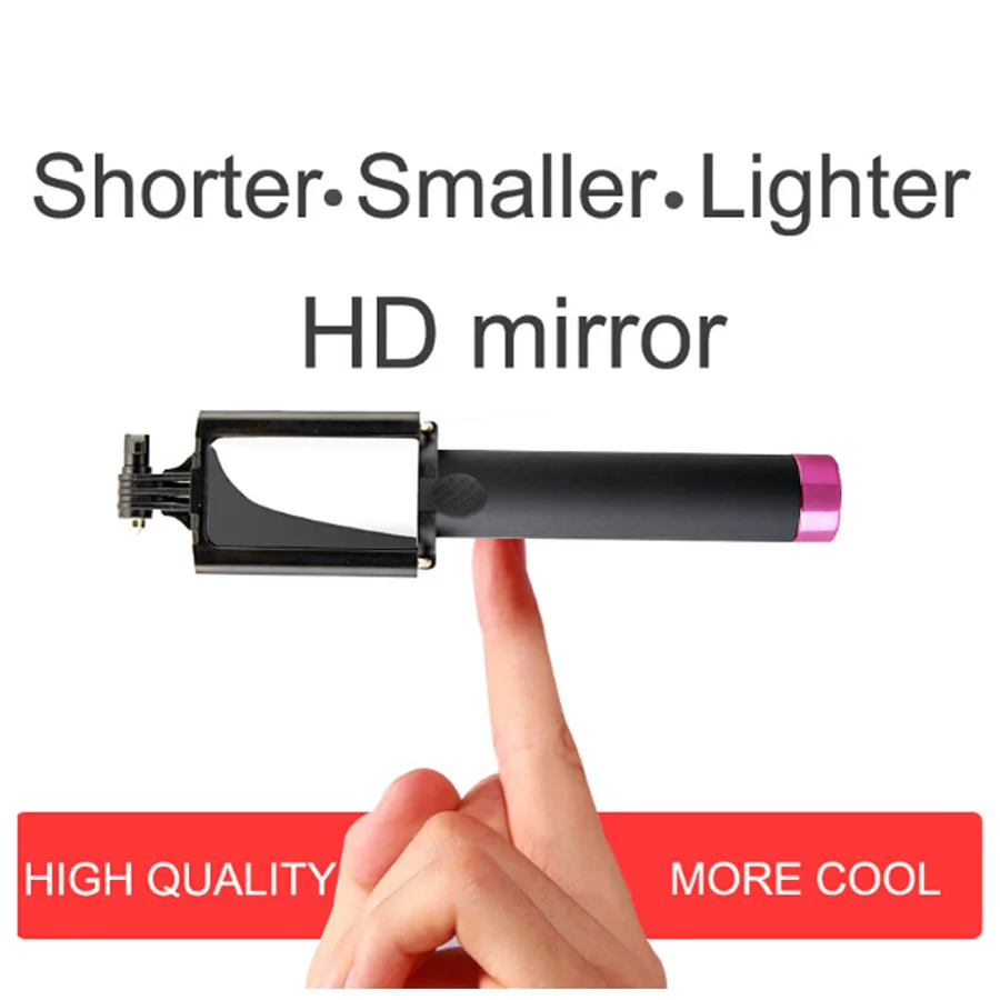 Nye Super Mini 2019 Nova Extensivel Selv Selfie Stick Monopod Kabel Holder til iPhone og Android-smartphone monopod spejl