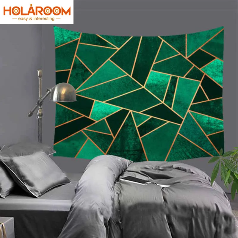 Farverige Mosaik Geometrisk Mønster Gobeliner Wall Decor Tæppe Hjem Soveværelse Indretning Væggen Hænger Klud yogamåtte tapiz forhold