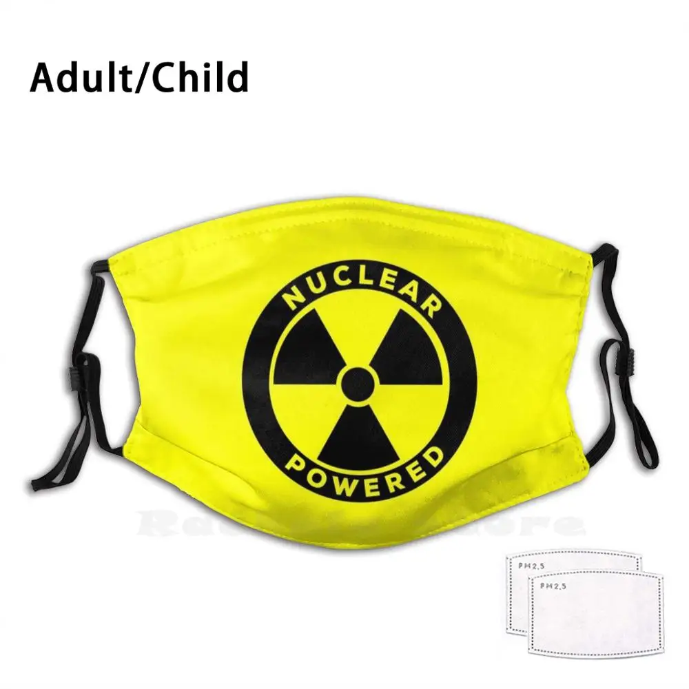 Atomdrevne Voksne Børn Anti Dust Filter Diy Maske Atomkraft Nuke Nukleare Radioaktivt Biohazard Tema Gul Videnskab