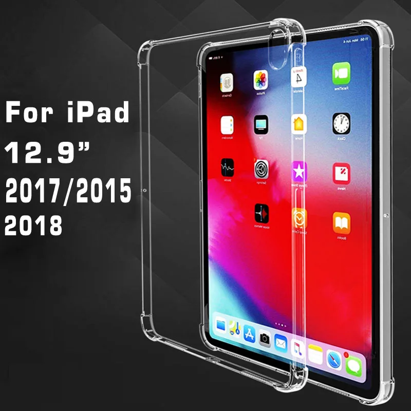 Tablet etui til iPad Pro 12.9 2017 2018 gennemsigtige Cover Anti Falder Blødt etui Til Apple iPad Pro 12.9 tommer slanke Sag