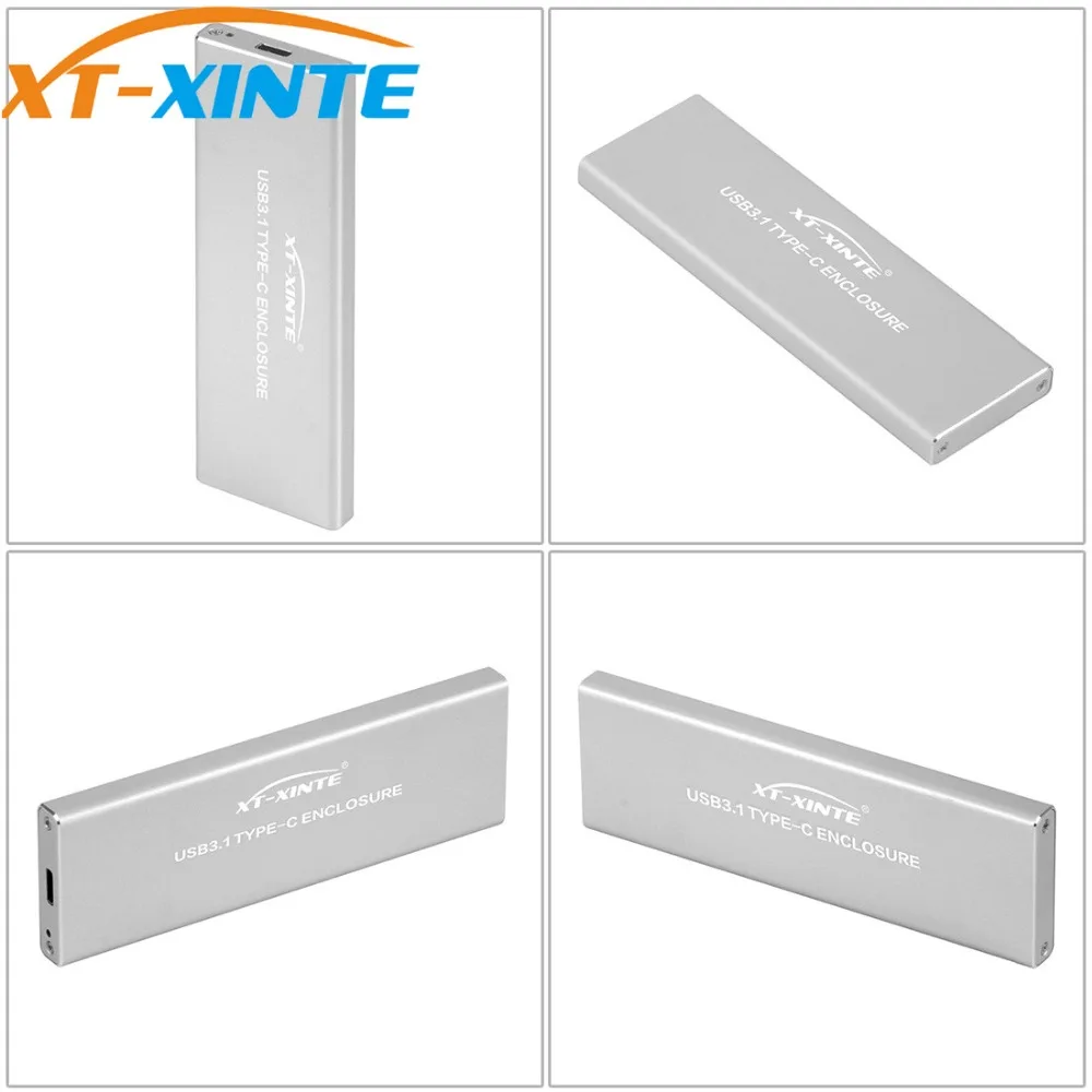 XT-XINTE for NVMe USB3 PCIE.1 HDD Kabinet M. 2 til USB Type C 3.1 M-TASTEN SSD Harddisk Tilfælde Eksterne Mobile Box