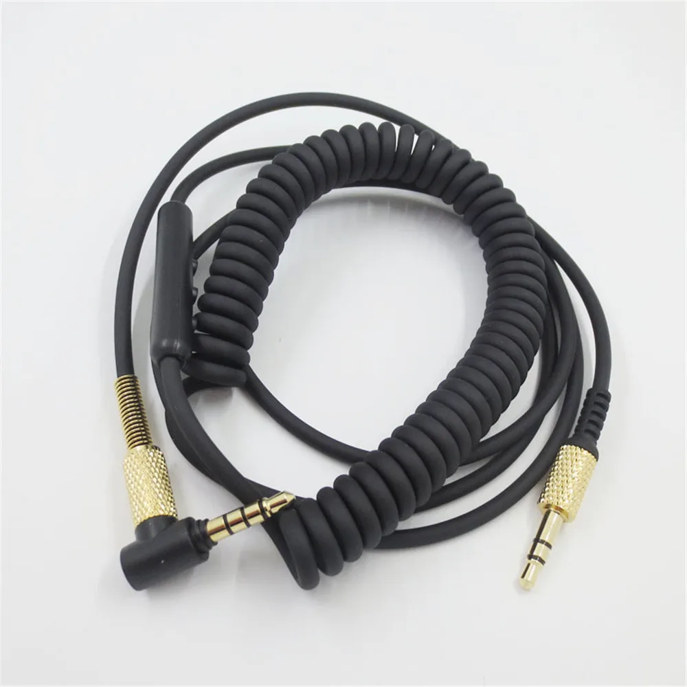 Audio-Kabel til Marshall Major II Monitor Hovedtelefon Udskiftning Foråret Kabel Ledning med Mikrofon Volumen Kontrol