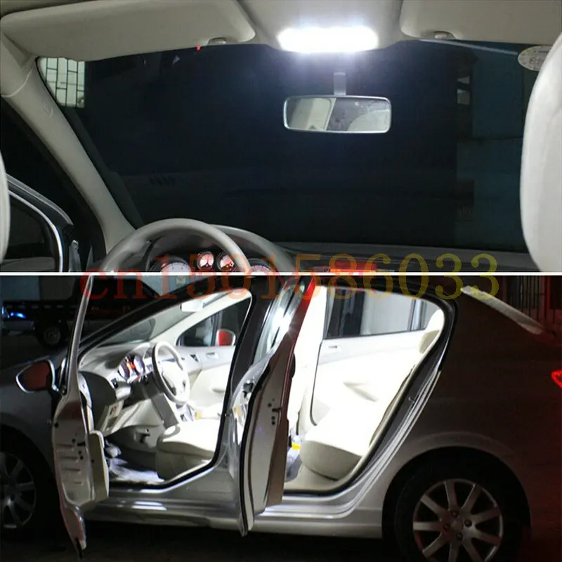 Indvendige led Bil lys For mercedes r-klasse w251 v251 minivan pærer til biler Nummerplade Lys 8pc