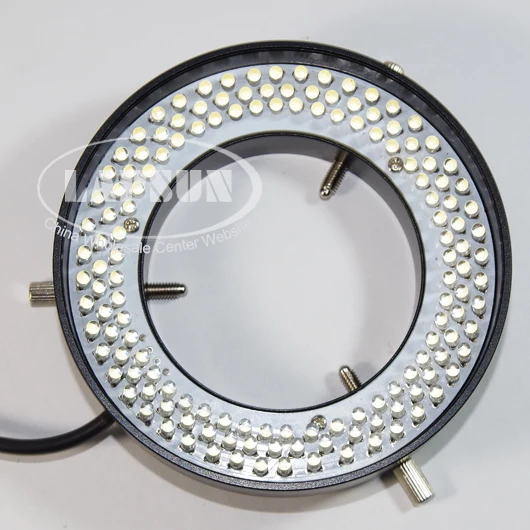 144 LED Justerbar Metal Shell Stereo-Mikroskop LED-Ringen Lys-Lyset Pærer Lampe + 100V-240V AC EU UK AU OS Adapter
